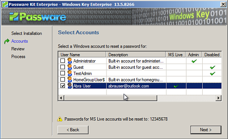 Windows Live ID Password Reset